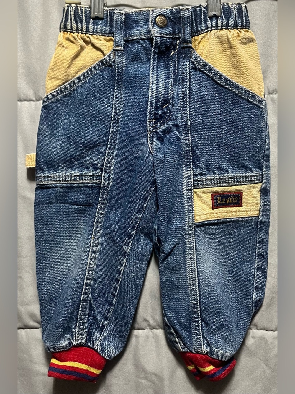 Vintage 90s Little Levi’s Hall of Fame Jeans 4T Made in USA Color Block Denim